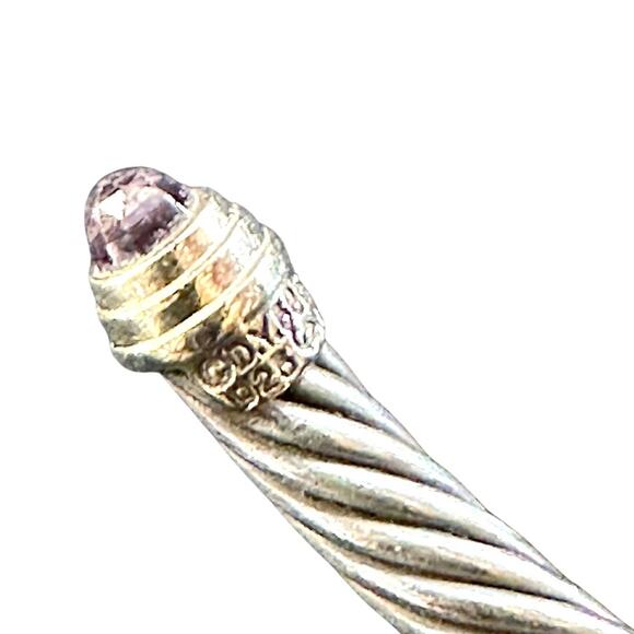 David Yurman Amethyst Classic Cable Cuff - Picture 2 of 12
